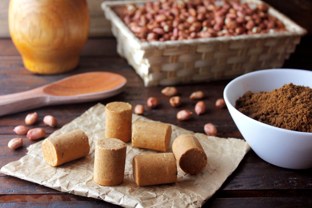Peanut candy (paÃ§oca or pacoca) traditional Brazilian sweet